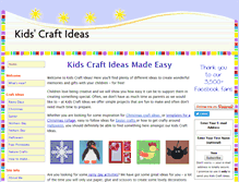 Tablet Screenshot of kids-craft-ideas.com